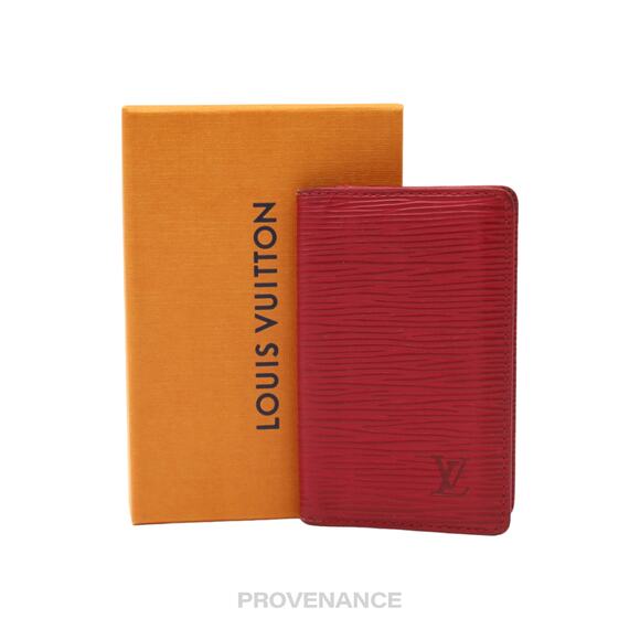 🔴 Louis Vuitton Pocket Organizer Wallet - Red Epi Leather - Picture 1 of 7